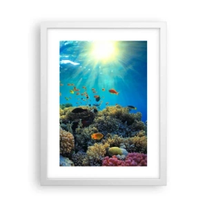 Poster în ramă albă - Comori subacvatice - 30x40 cm