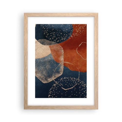 Poster în ramă de stejar deschis - Ușurința de a fi - 30x40 cm