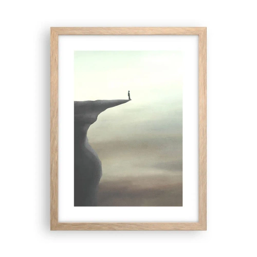 Poster în ramă de stejar deschis - În sus, bineînțeles! - 30x40 cm