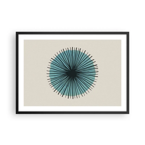 Poster în ramă neagră - Radiant pe albastru - 70x50 cm