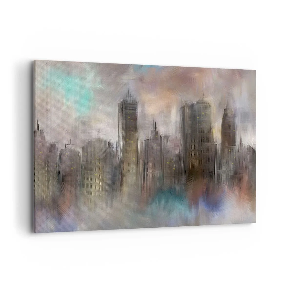 Tablou pe pânză - O compoziție de oțel, piatră și ceață - 120x80 cm