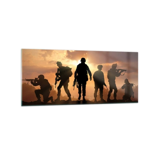 Tablou pe sticlă - Brothers in arms - 120x50 cm