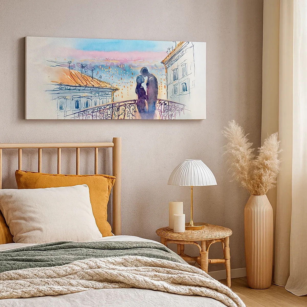 Tablou pe pânză - Iubiți parizieni - 30x30 cm