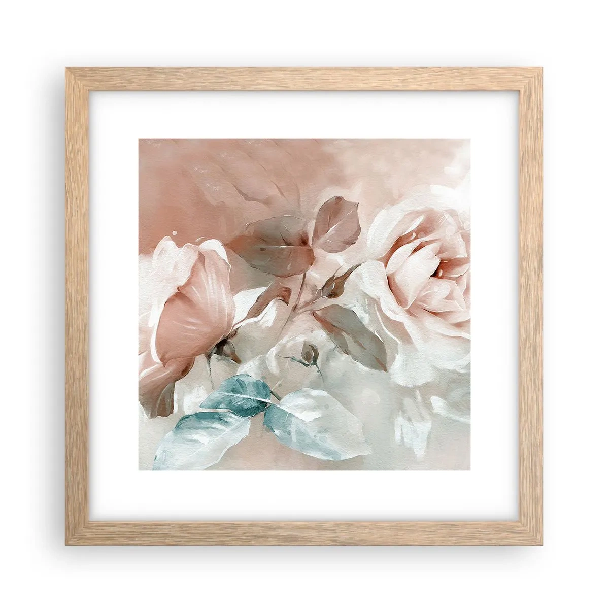 Poster în ramă de stejar deschis - Spiritul romantismului - 30x30 cm