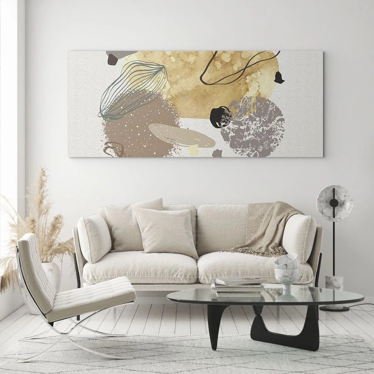 Tablou pe sticlă - Fluiditatea aplicată - 100x40 cm