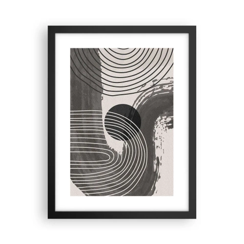 Poster în ramă neagră - Ovalul câștigă - 30x40 cm