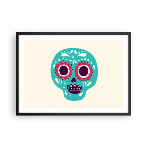 Poster în ramă neagră - Viața - distracție până la moarte - 70x50 cm