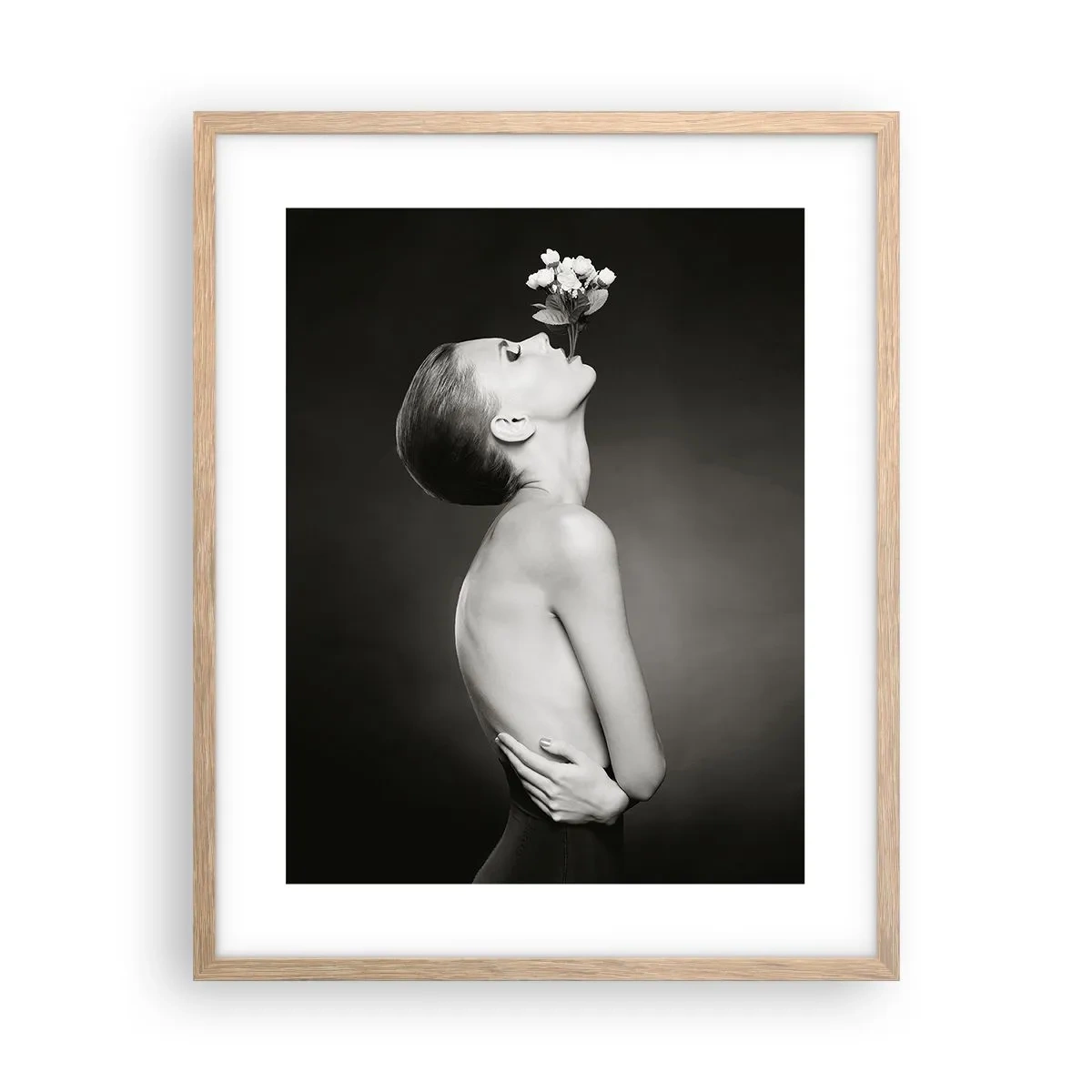 Poster în ramă de stejar deschis - Eleganță excentrică - 40x50 cm