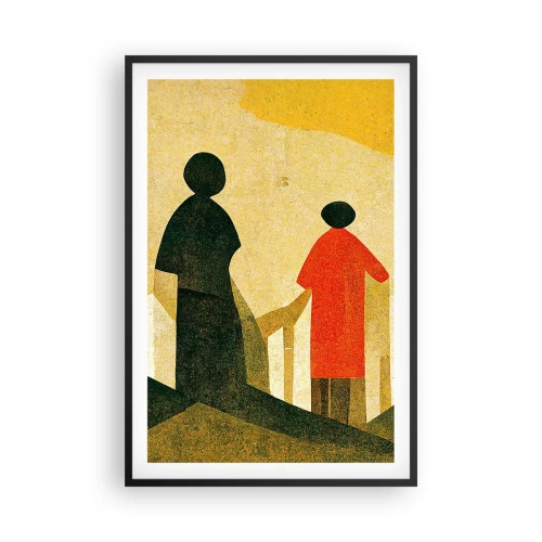 Poster în ramă neagră - Încă un drum lung de parcurs - 61x91 cm