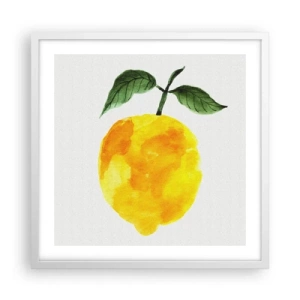 Poster în ramă albă - Cum să simțiți gustul soarelui - 50x50 cm