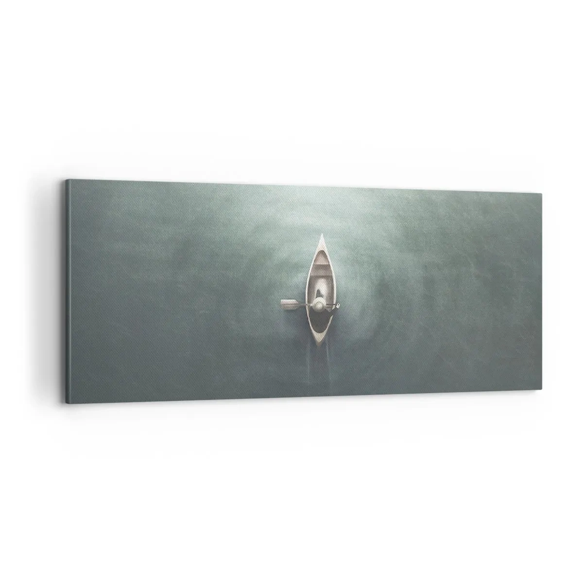 Tablou pe pânză - Peste lacul luminat de lună - 100x40 cm