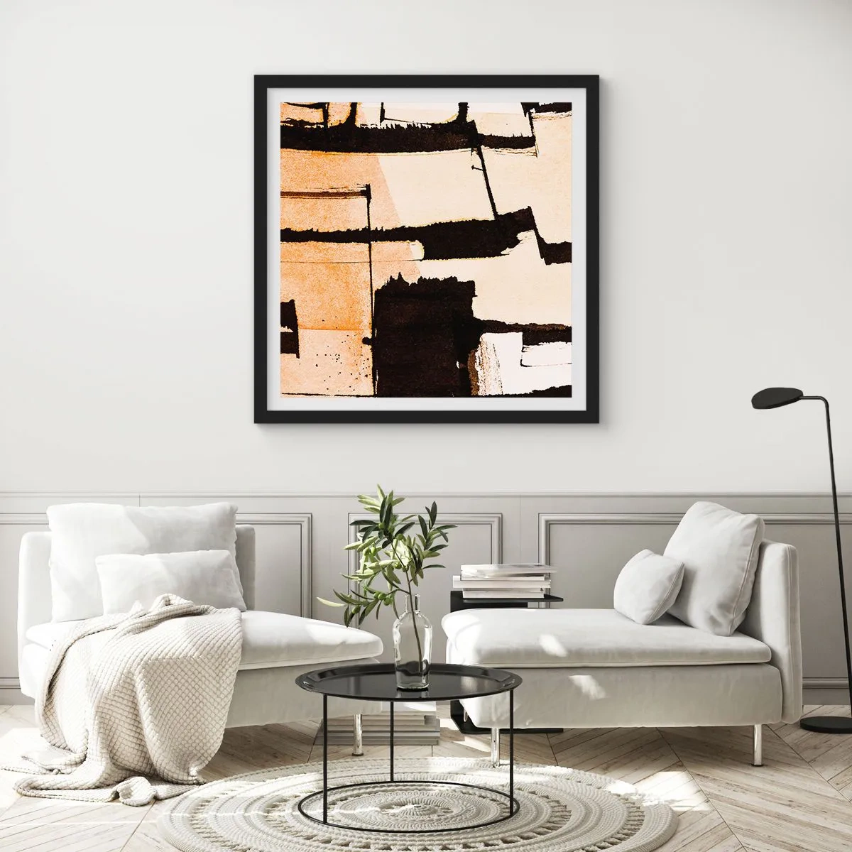 Poster în ramă neagră - Cu toate acestea, ordinea - 30x30 cm