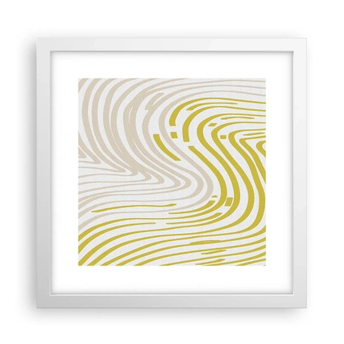 Poster în ramă albă - Compoziție cu cambrare ușoară - 30x30 cm