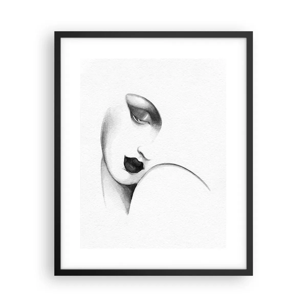 Poster în ramă neagră - În stilul Lempickei - 40x50 cm