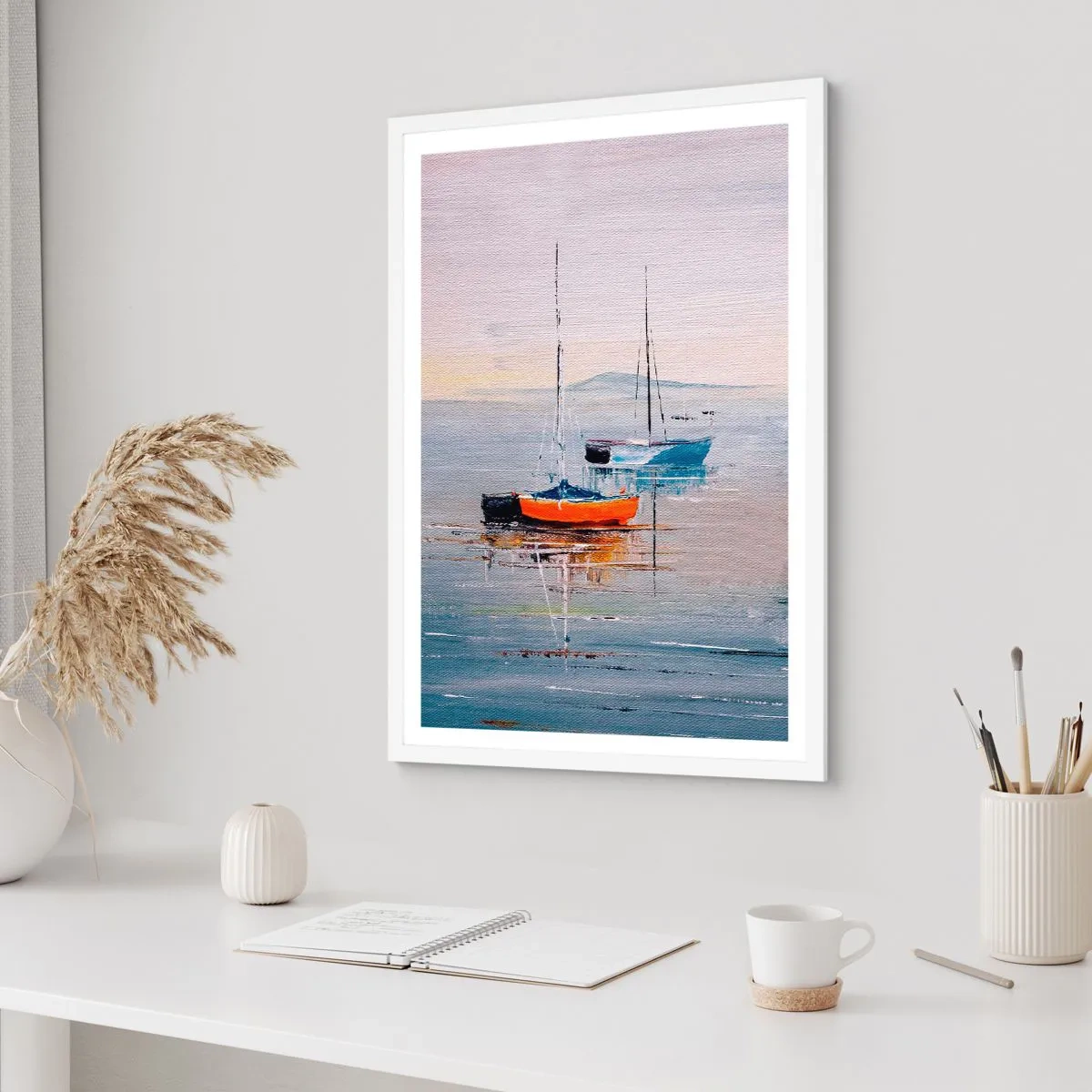 Poster în ramă albă - O odihnă binemeritată - 50x70 cm