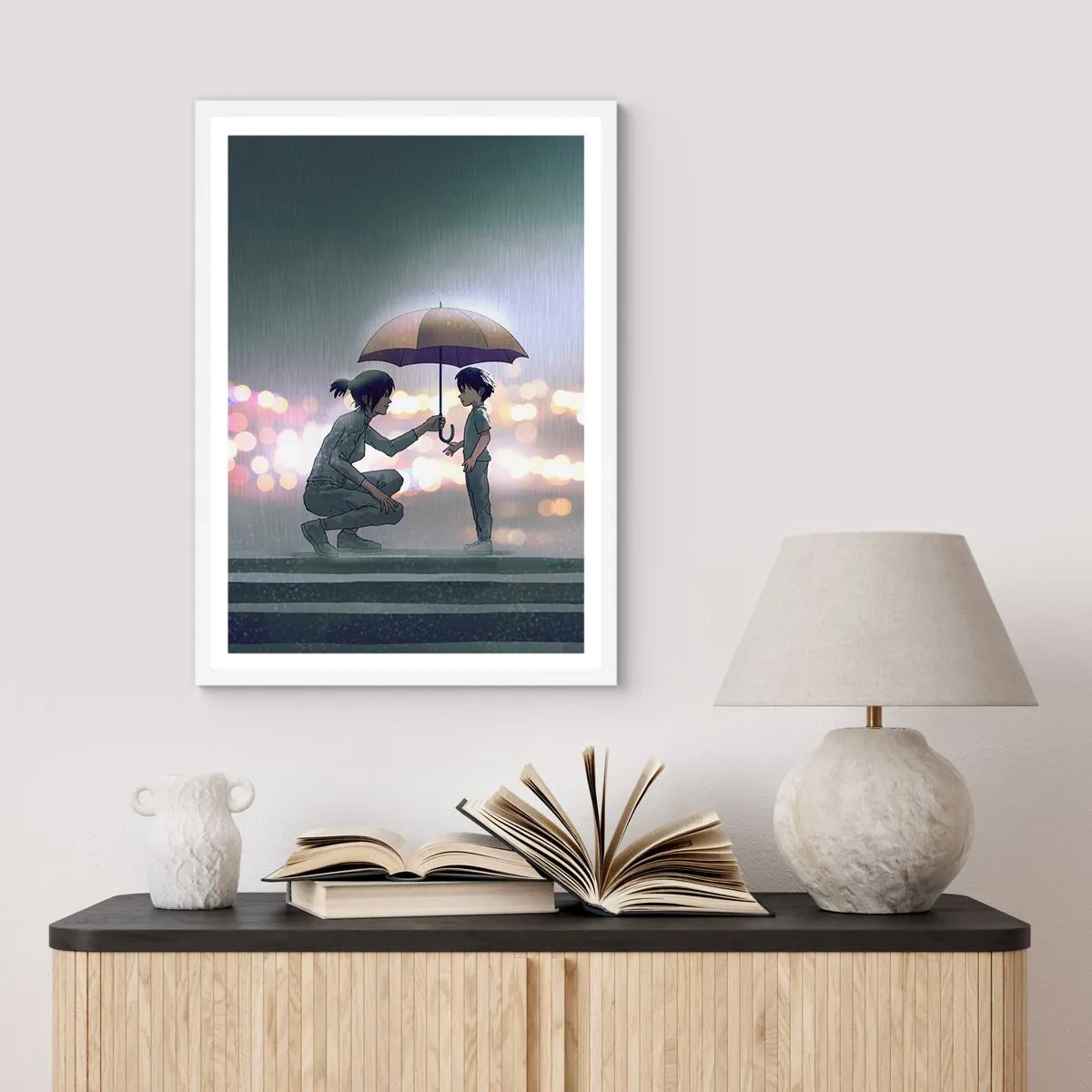 Poster în ramă albă - Și totul este bine acum - 70x100 cm