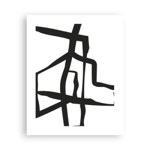 Poster - Construcție în alb și negru - 40x50 cm