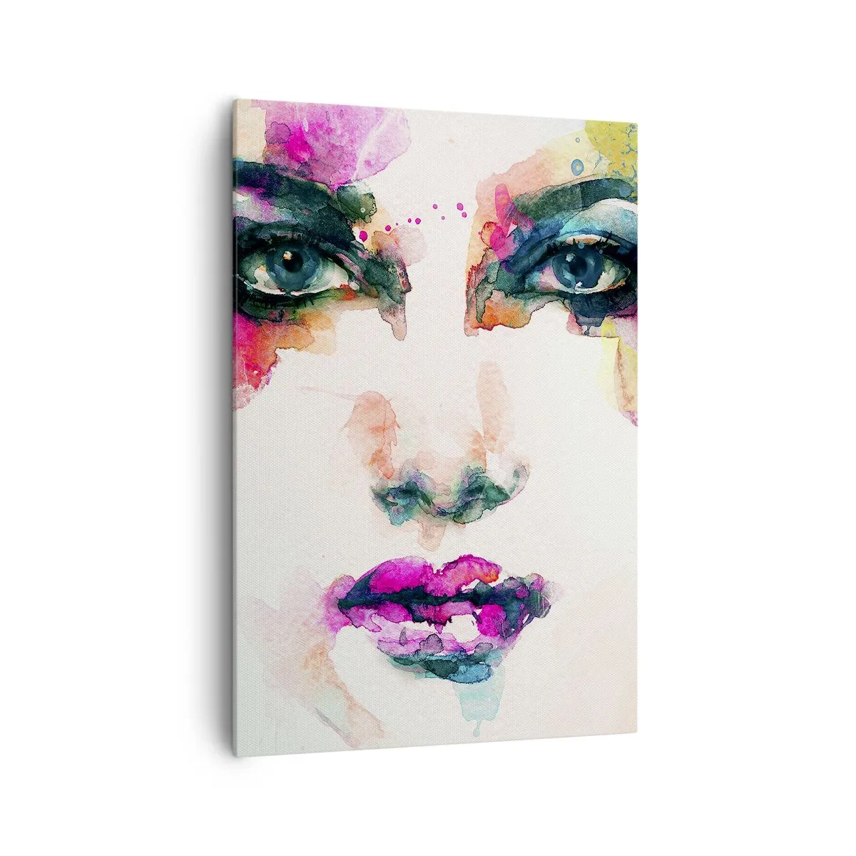 Tablou pe pânză - Portret pictat cu un curcubeu - 70x100 cm