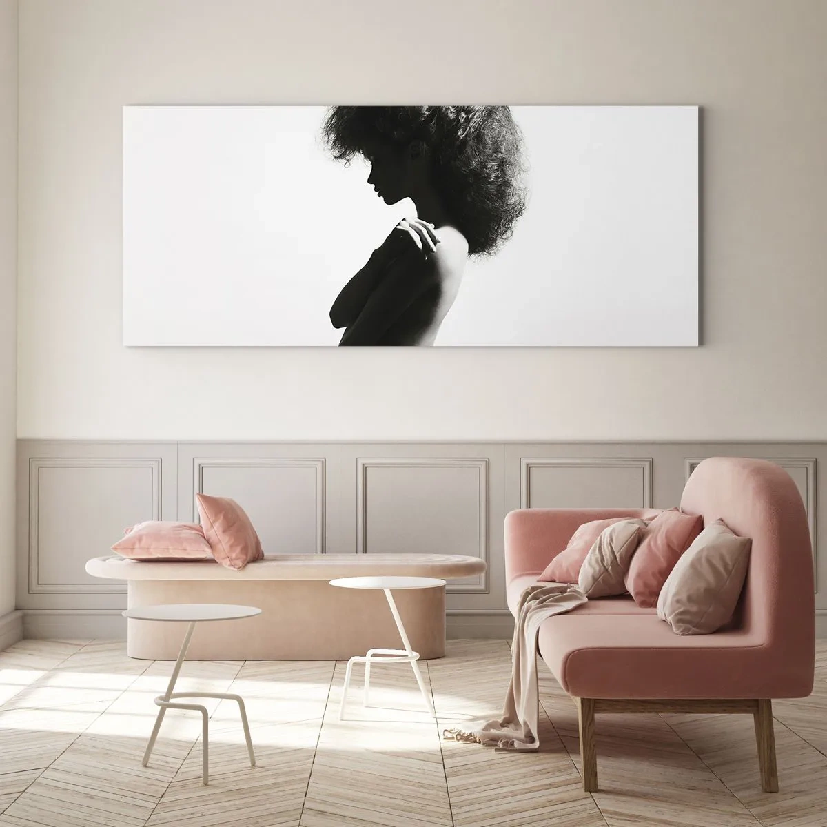 Tablou pe sticlă - Ca o floare pe o tulpină subțire - 100x40 cm