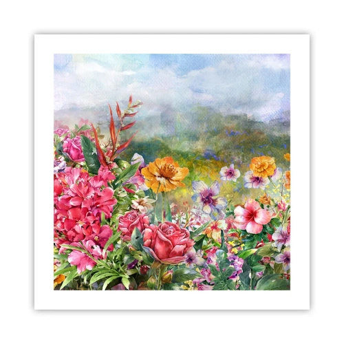 Poster - O grădină înnebunită - 50x50 cm