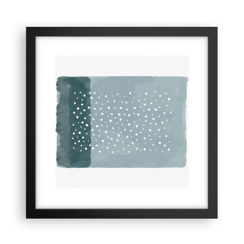 Poster în ramă neagră - Crescute pe albastru - 30x30 cm