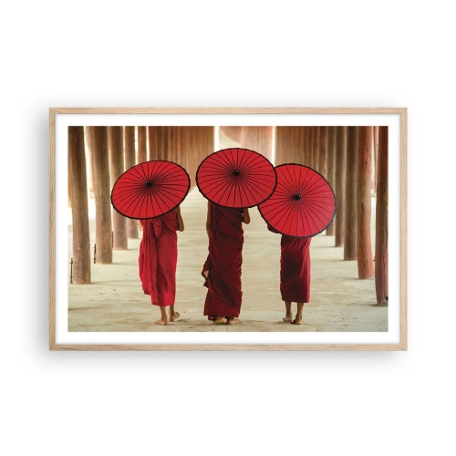 Poster în ramă de stejar deschis - Pe drumul spre Tărâmul Pur - 91x61 cm