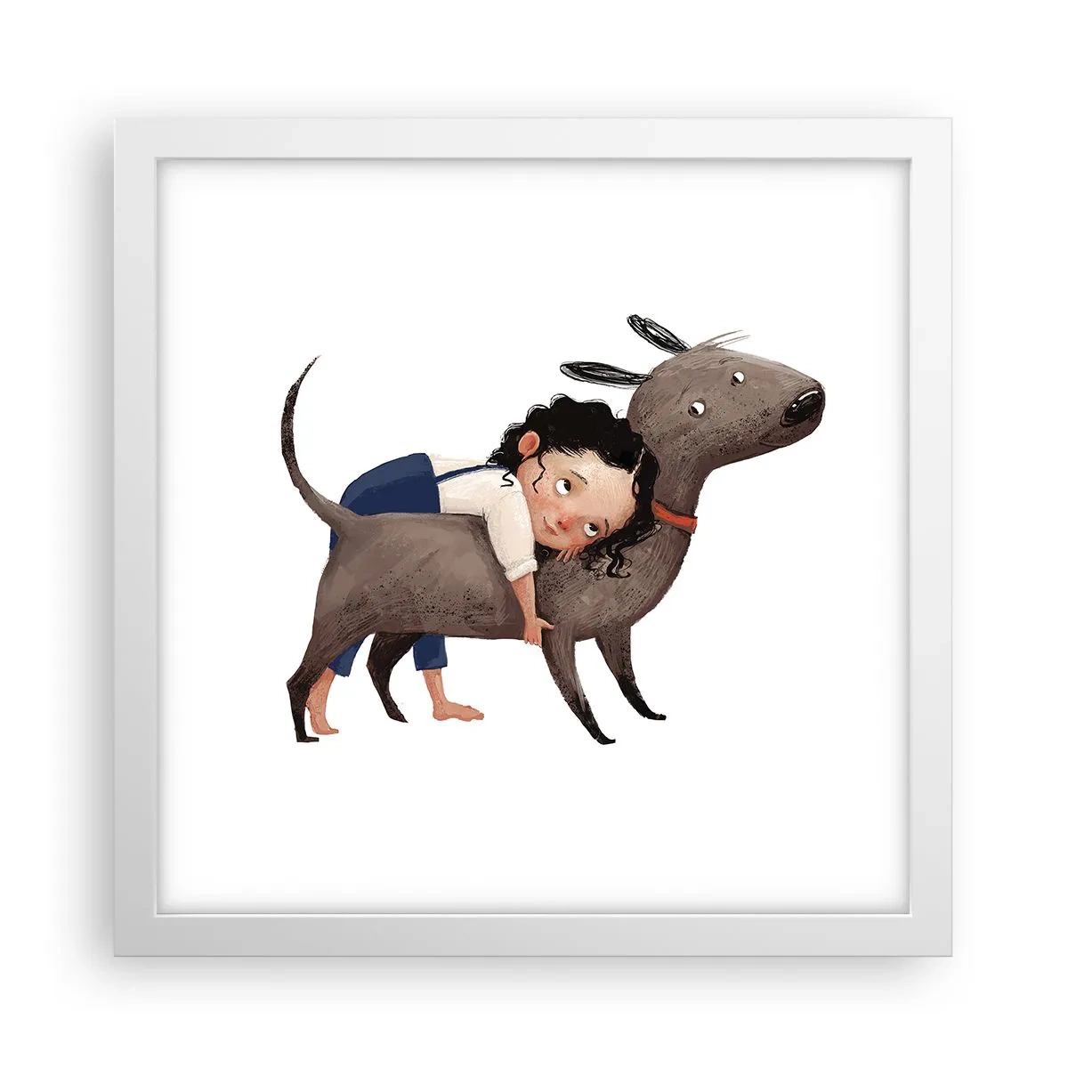 Poster în ramă albă - Cei mai buni prieteni - 30x30 cm