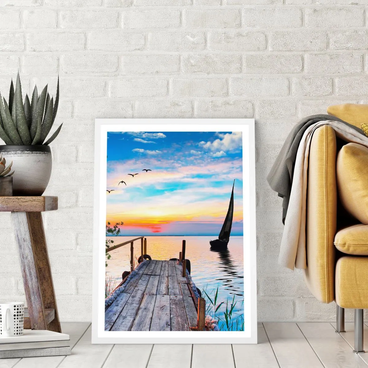 Poster în ramă albă - Bună seara - 40x50 cm