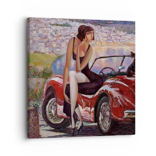 Tablou pe pânză - Vară? Doar pe Riviera - 30x30 cm