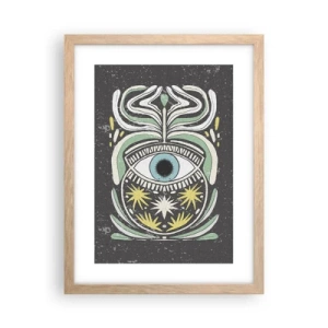 Poster în ramă de stejar deschis - Ritualuri tribale - 30x40 cm