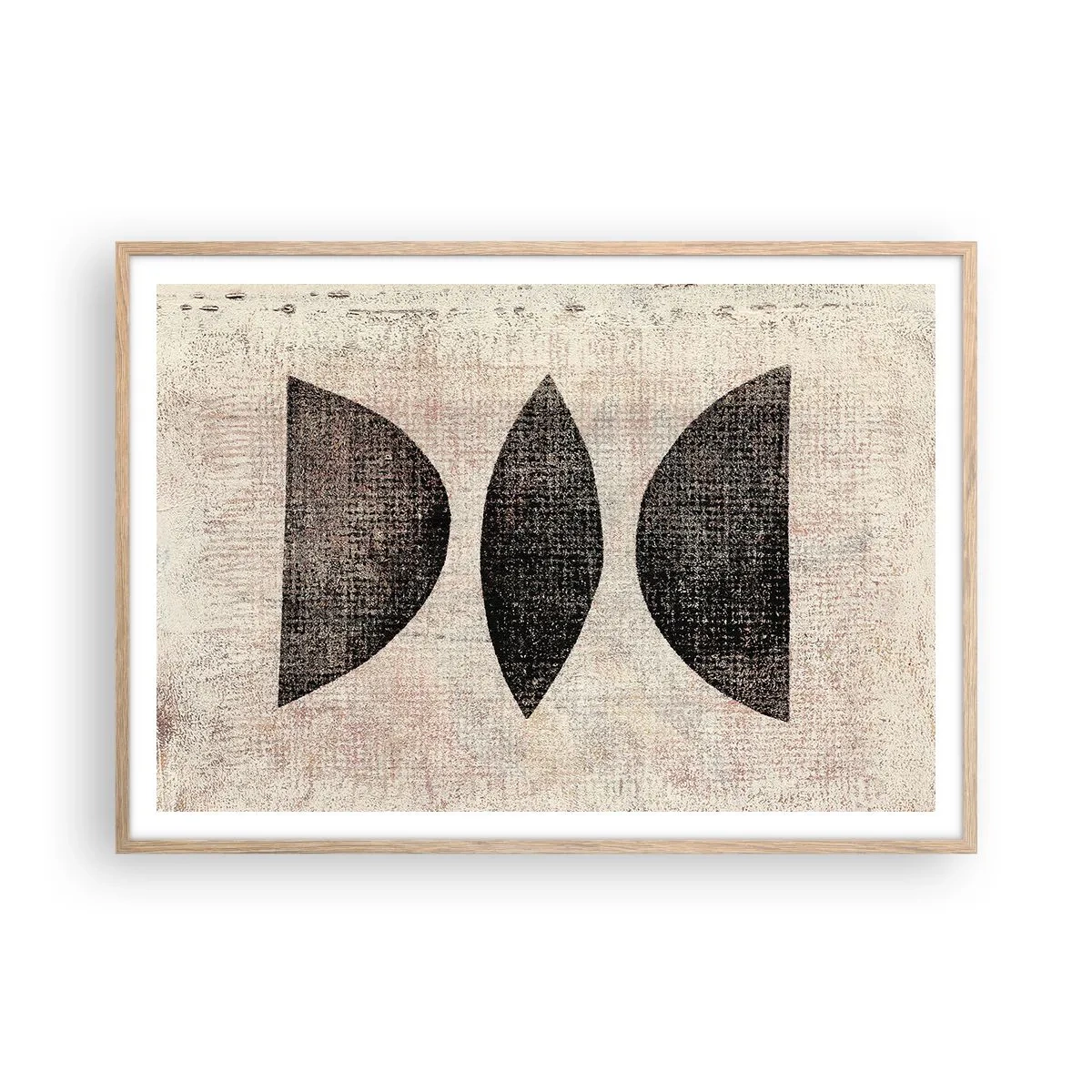 Poster în ramă de stejar deschis - Abstracție etnică - 100x70 cm