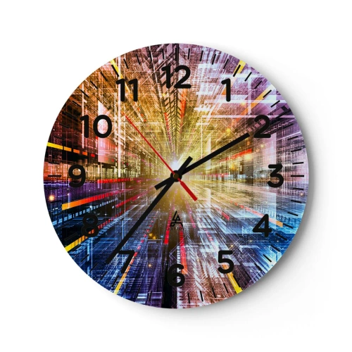 Ceas de perete - Ceas pe sticlă - Coridor luminos - 40x40 cm