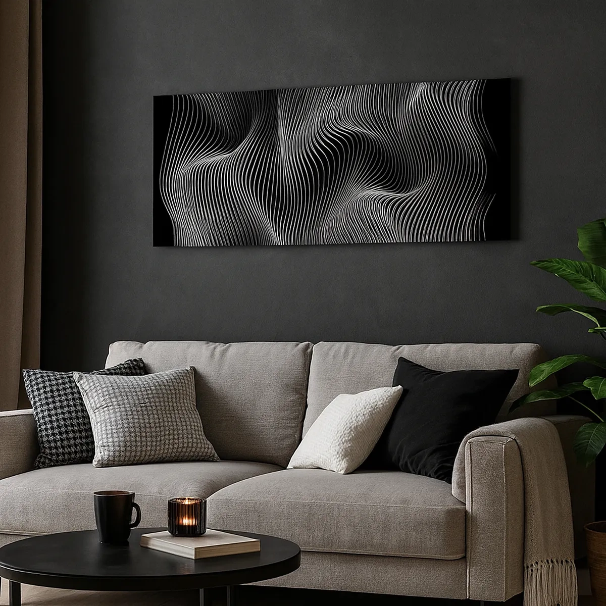 Tablou pe pânză - Dansul luminii în spațiu - 30x30 cm