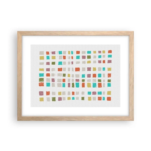 Poster în ramă de stejar deschis - Joc necunoscut - 40x30 cm