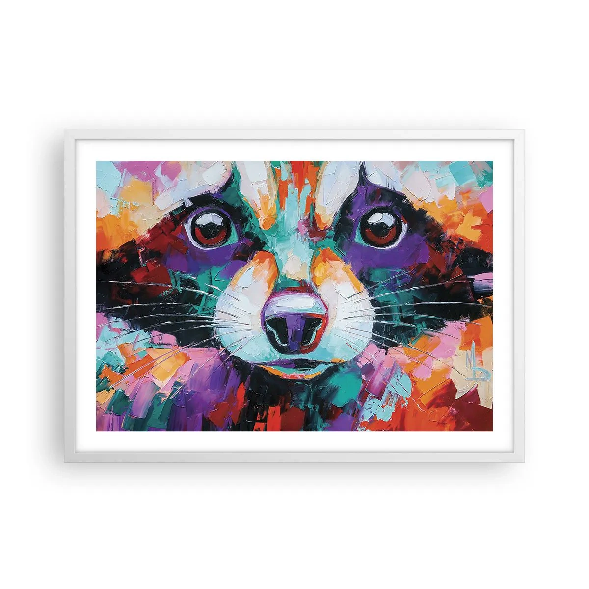 Poster în ramă albă - Doar emoții bune - 70x50 cm