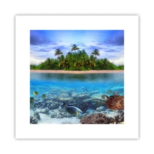 Poster - Insula paradisiacă vă invită - 30x30 cm