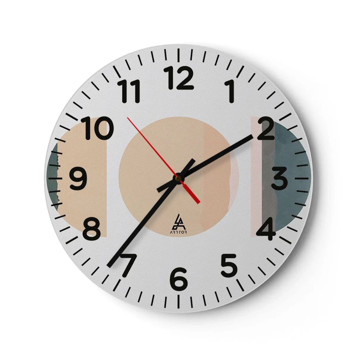 Ceas de perete - Ceas pe sticlă - Roată cu roată - 40x40 cm