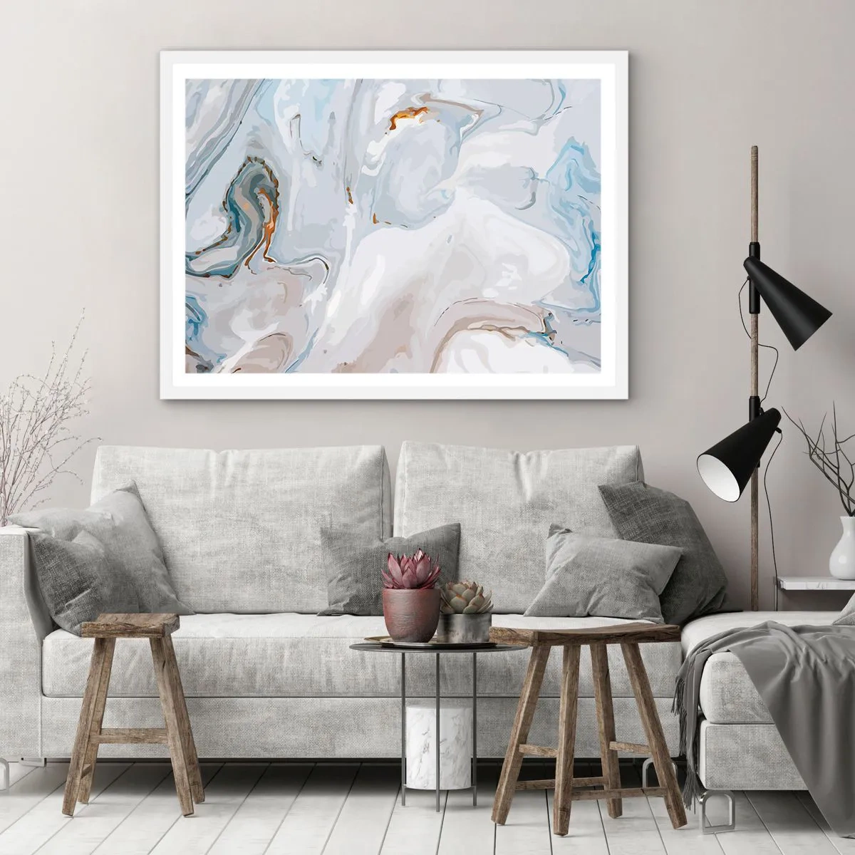 Poster în ramă albă - Albul ridicat - 50x40 cm