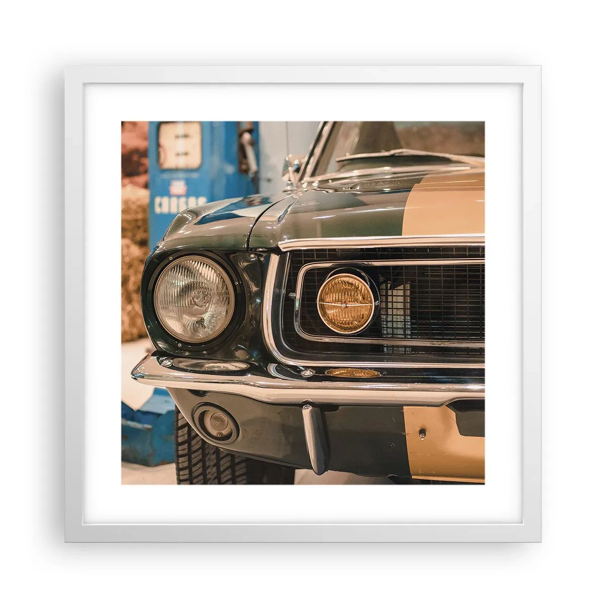 Poster în ramă albă - Întâlnire cu o legendă - 40x40 cm