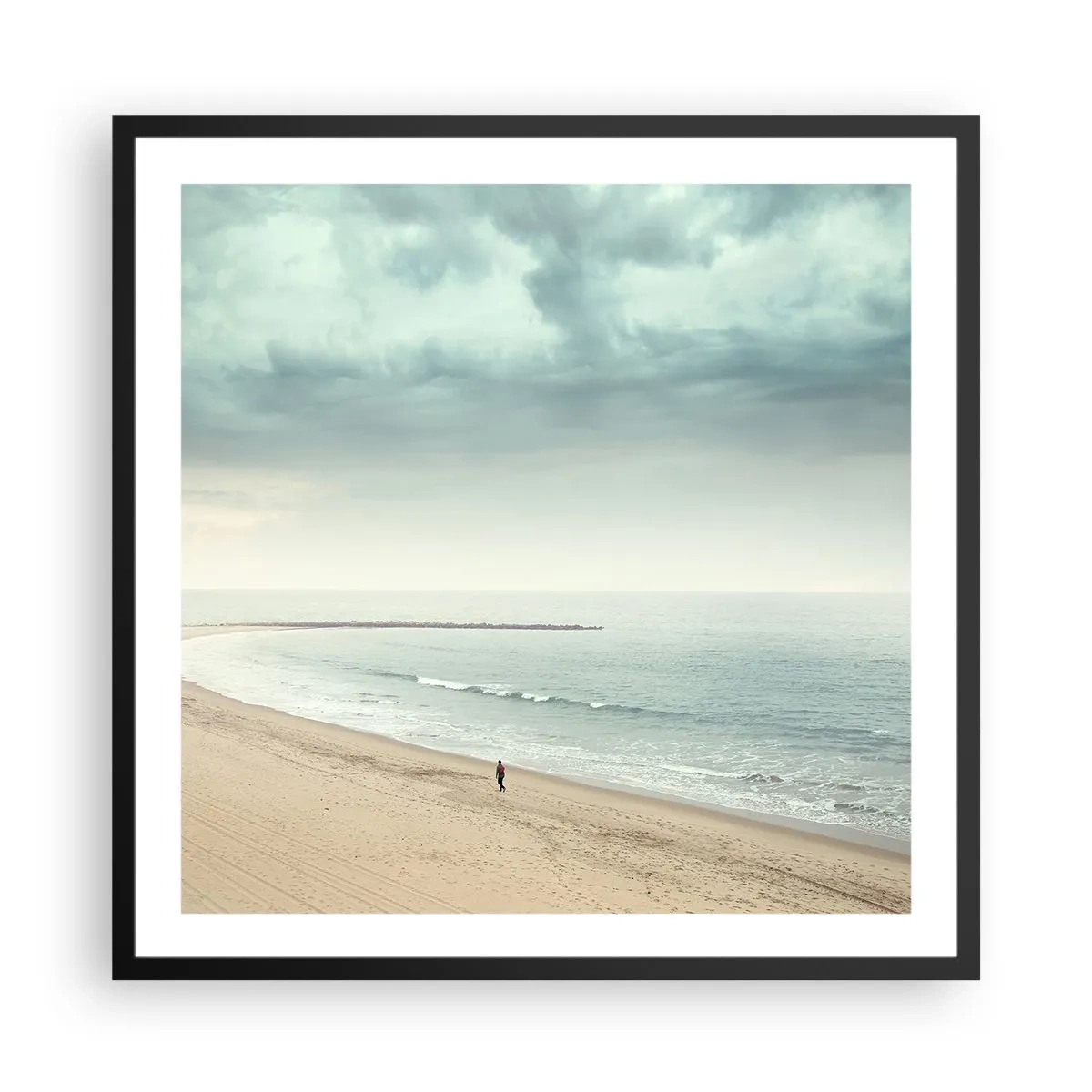 Poster în ramă neagră - Căutând liniștea - 60x60 cm