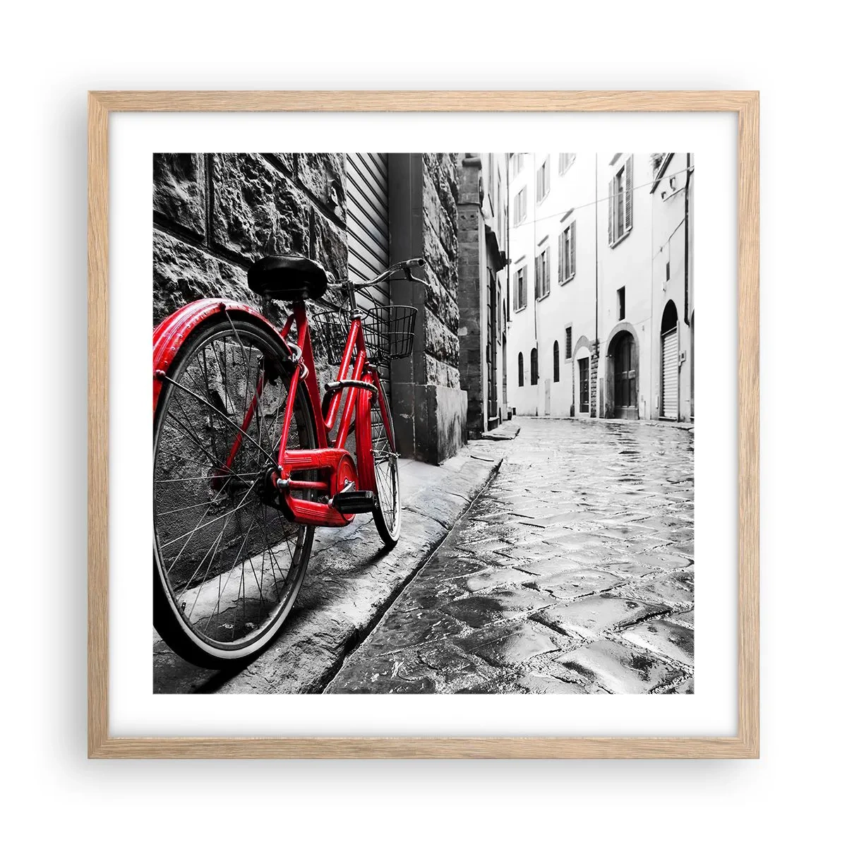 Poster în ramă de stejar deschis - Adevărata frumusețe nu îmbătrânește - 50x50 cm