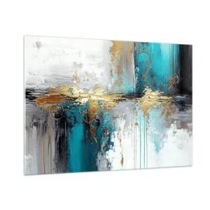 Tablou pe sticlă - Totul curge - 100x70 cm