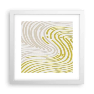 Poster în ramă albă - Compoziție cu cambrare ușoară - 30x30 cm