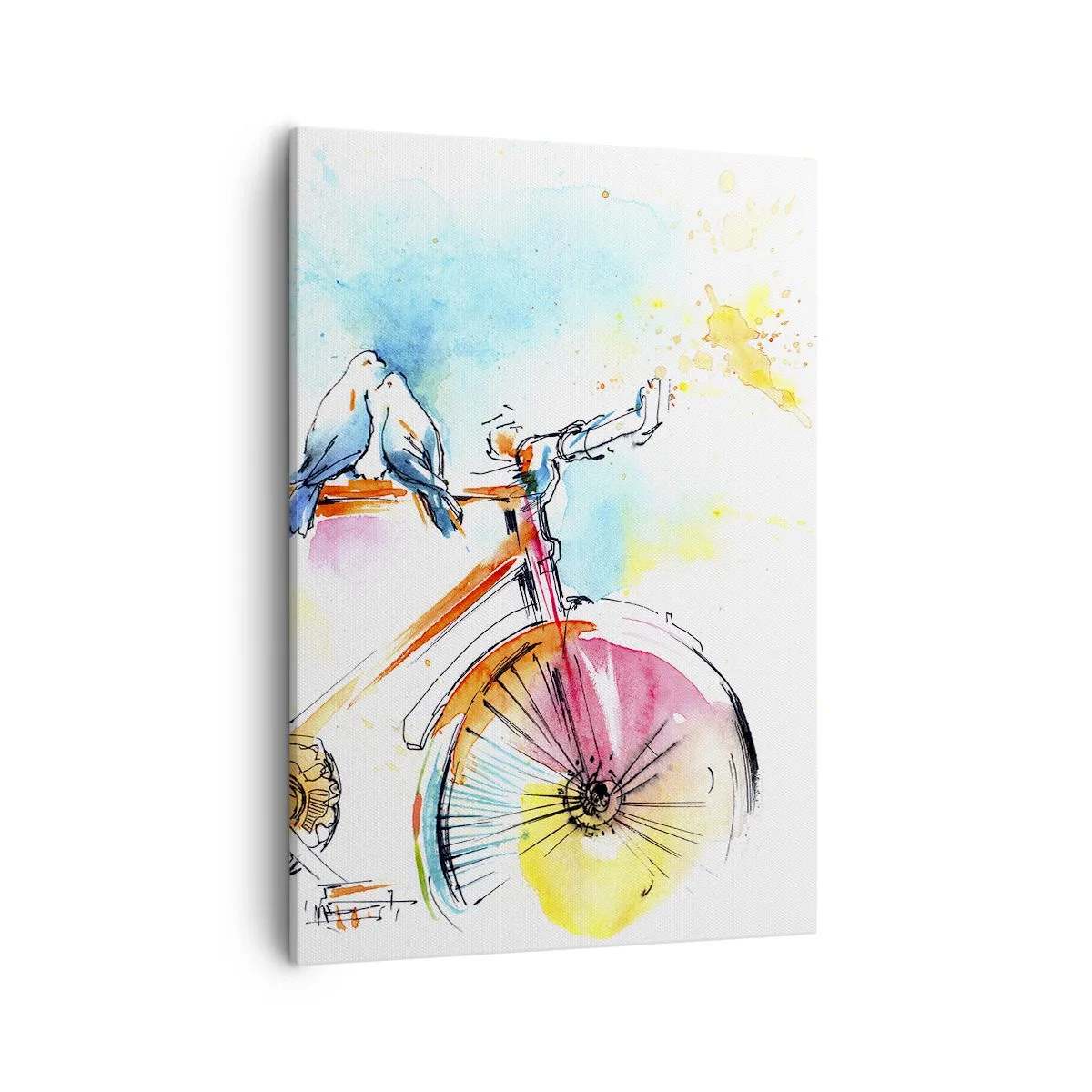 Tablou pe pânză - Doi pe o bicicletă - 50x70 cm