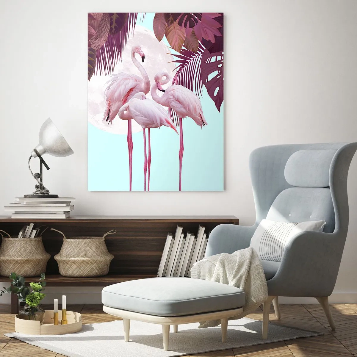 Tablou pe sticlă - Harul a trei păsări - 50x70 cm