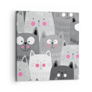 Tablou pe pânză - Lumea felină - 70x70 cm