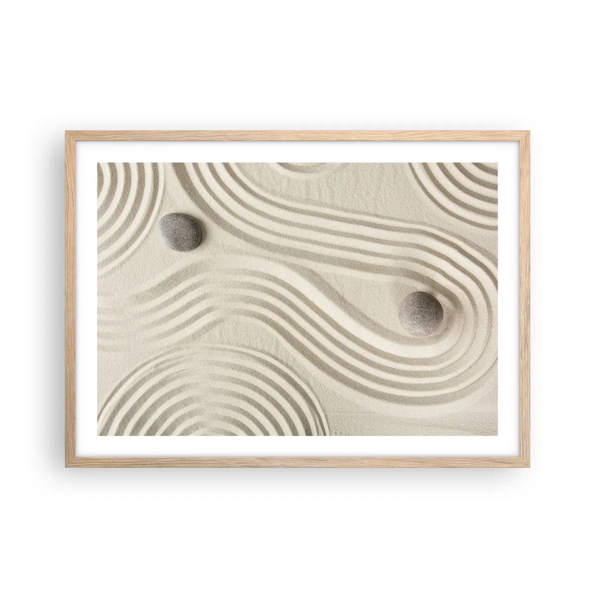 Poster în ramă de stejar deschis - Atingere de căldură - 70x50 cm