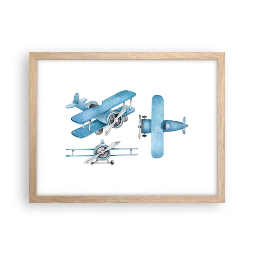 Poster în ramă de stejar deschis - Un învingător înnăscut - 40x30 cm