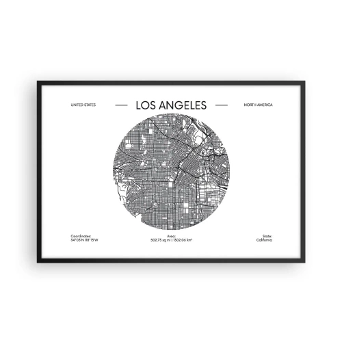 Poster în ramă neagră - Anatomia Los Angeles - 91x61 cm
