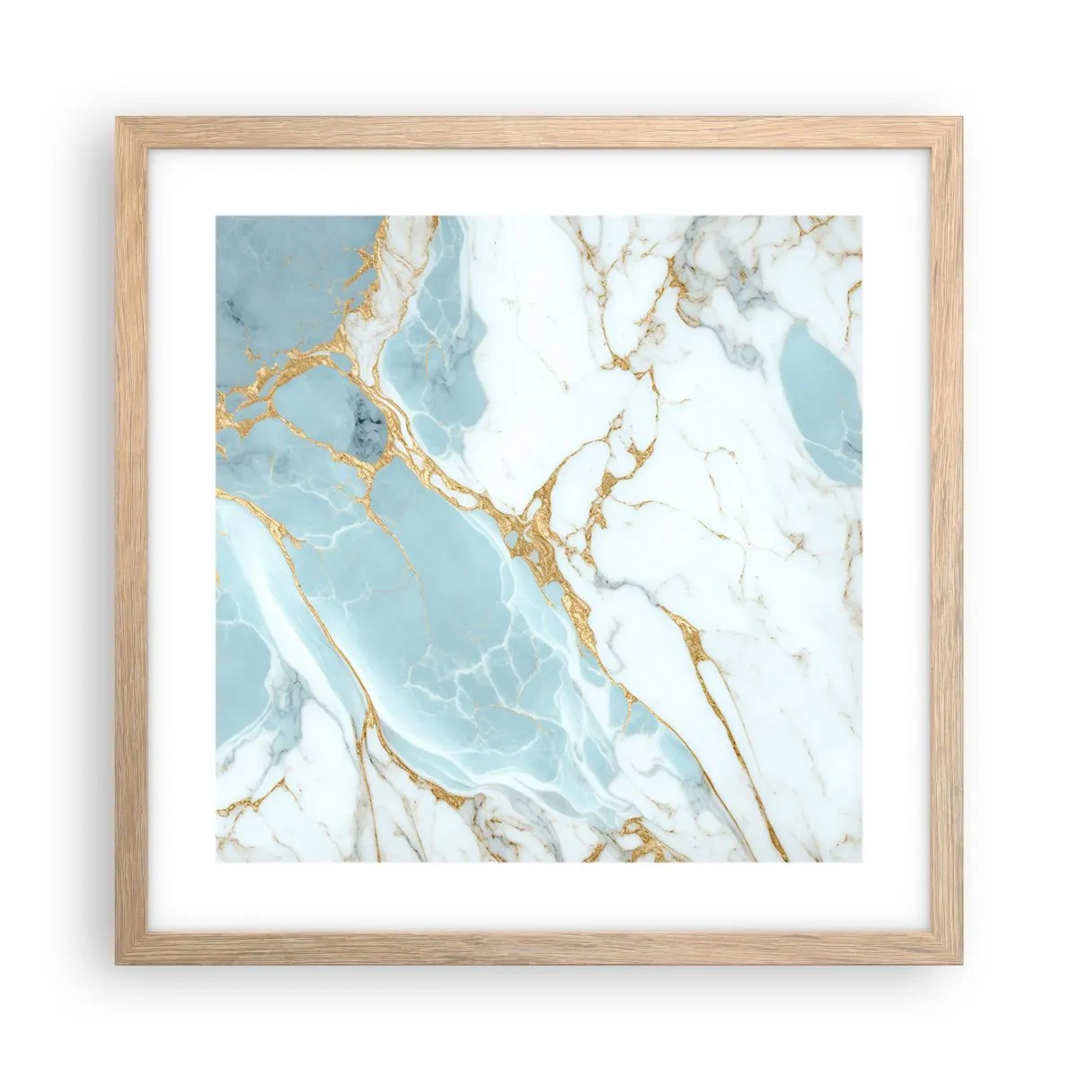 Poster în ramă de stejar deschis - Bogăția pietrei - 40x40 cm